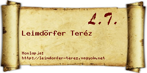 Leimdörfer Teréz névjegykártya